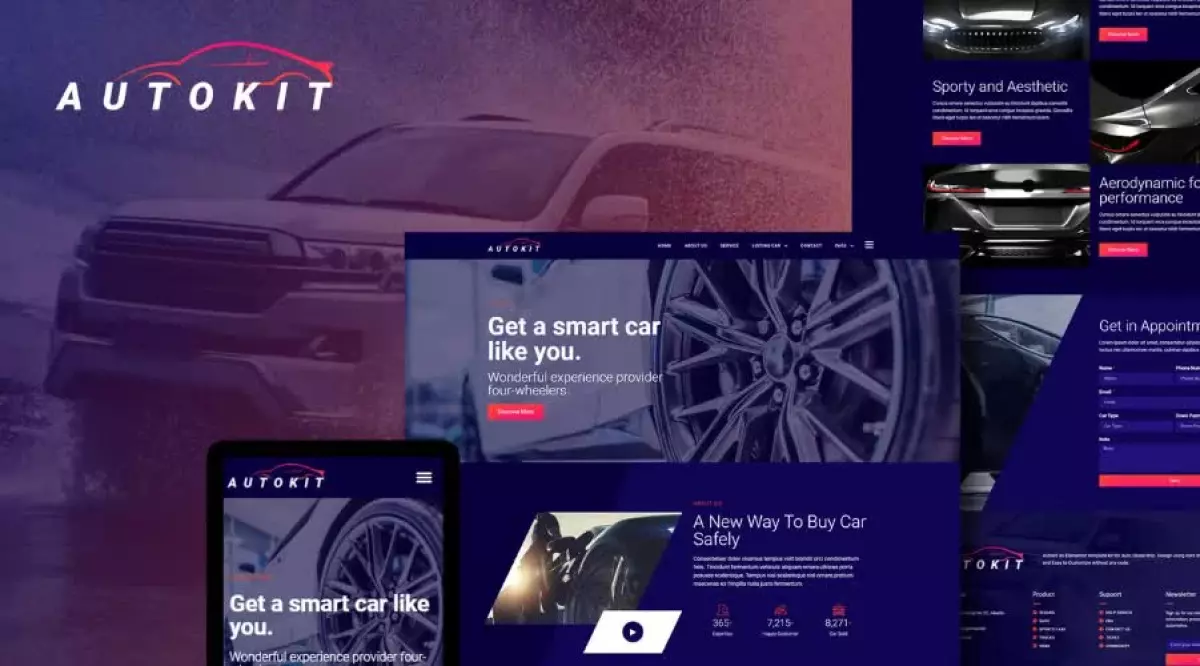 AutoKit - Auto Dealership & Car Listing Elementor Template