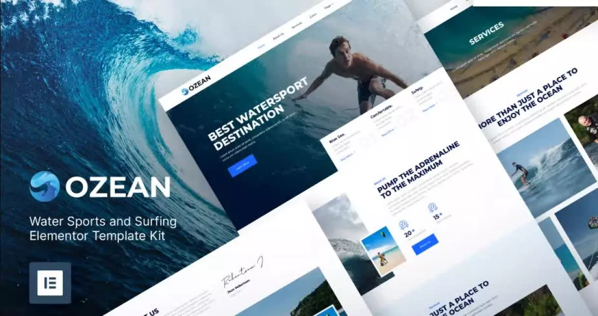 Ozean – Water Sports & Surfing Elementor Template