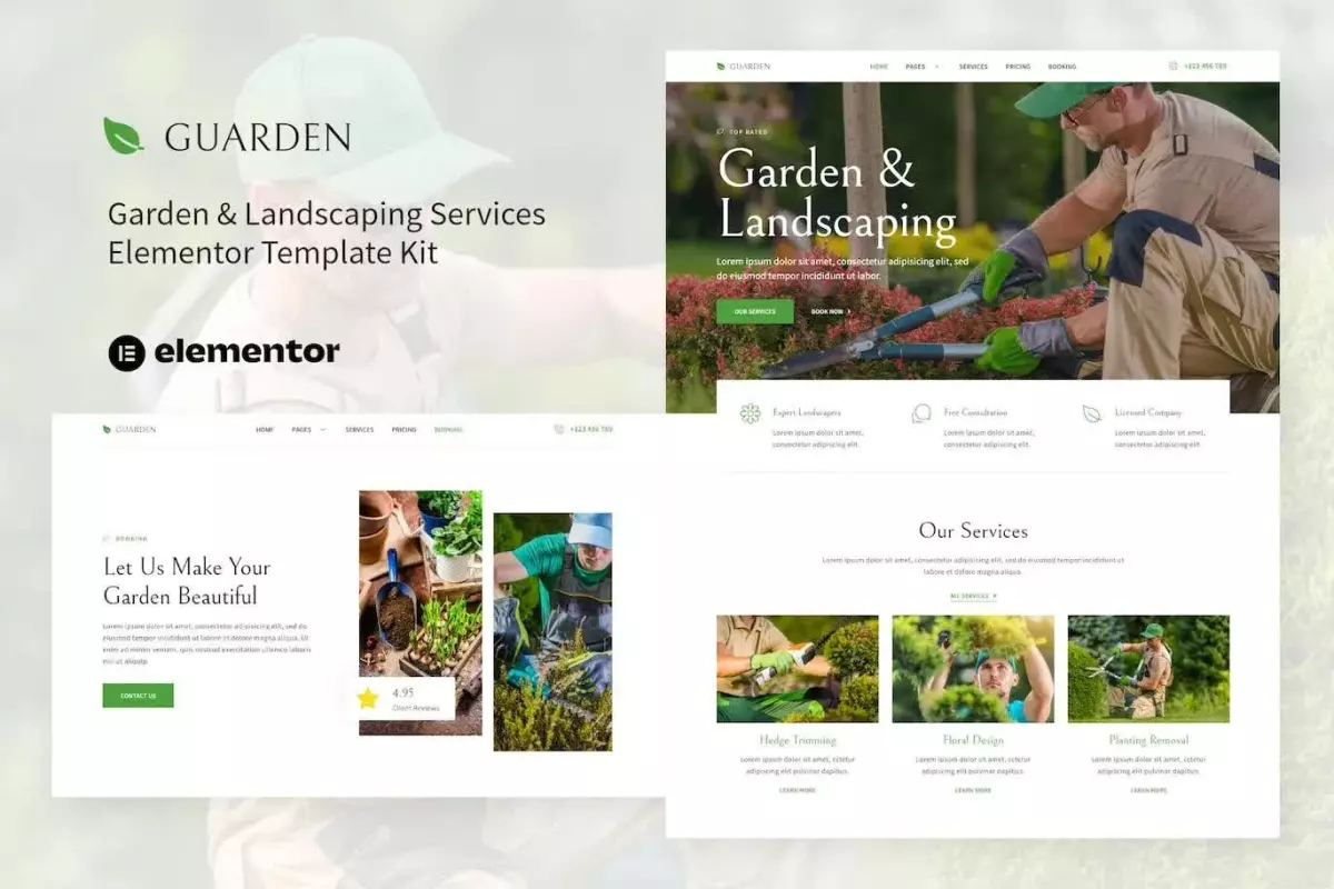 Guarden - Garden &amp; Landscaping Services Elementor Template