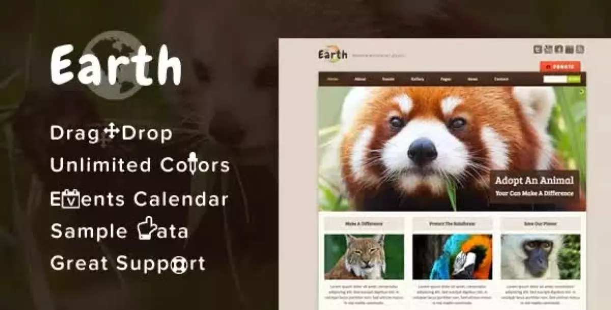 Earth - Eco/Environmental NonProfit WordPress Theme