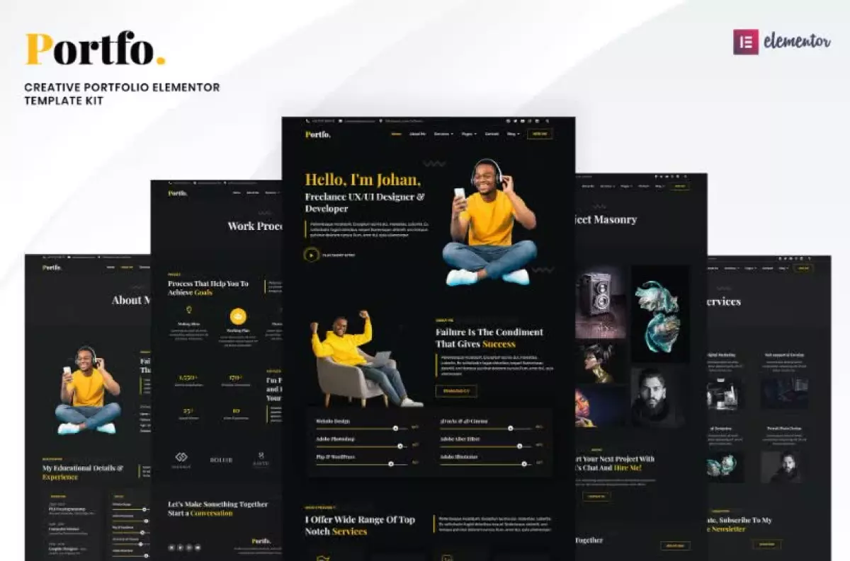 Portfo - Creative Portfolio Elementor Template