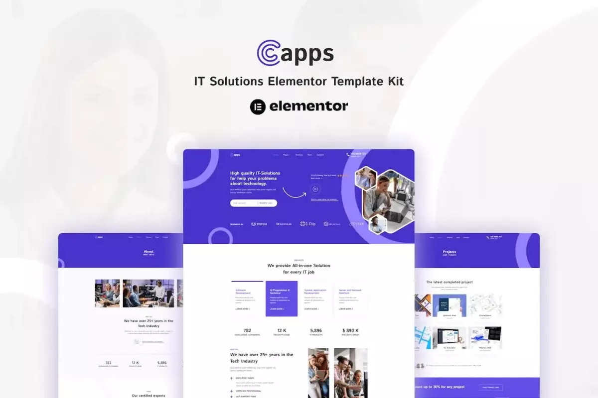 Capps - IT Solutions Elementor Template