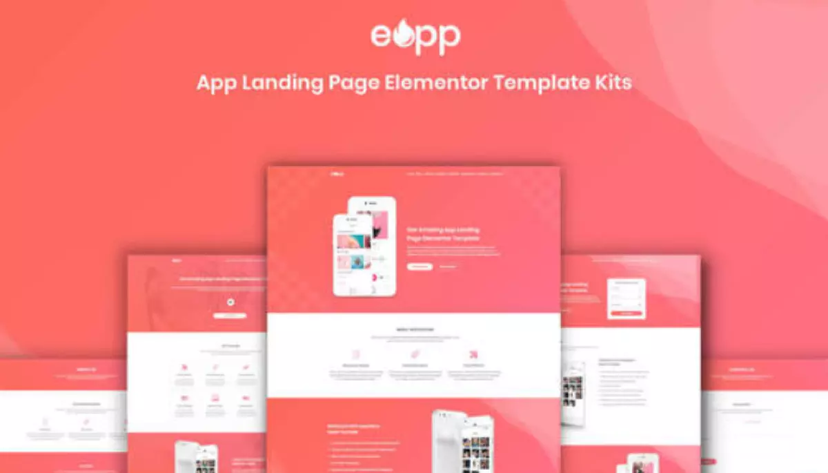 eApp - Landing Page Elementor Template Kit