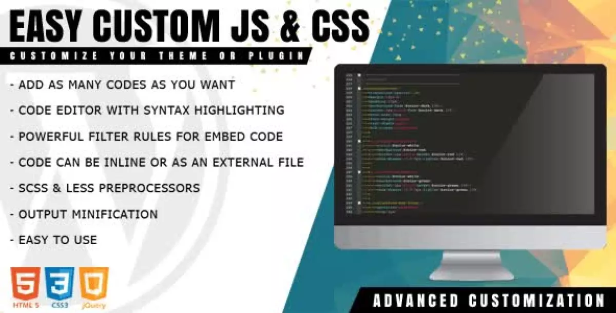 Easy Custom JS and CSS - WordPress Customization 1.1.1