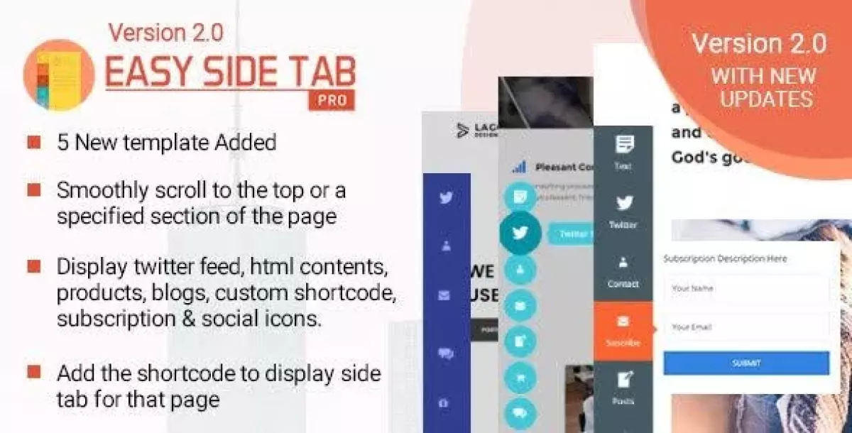 Easy Side Tab Pro - Responsive Floating Tab Plugin