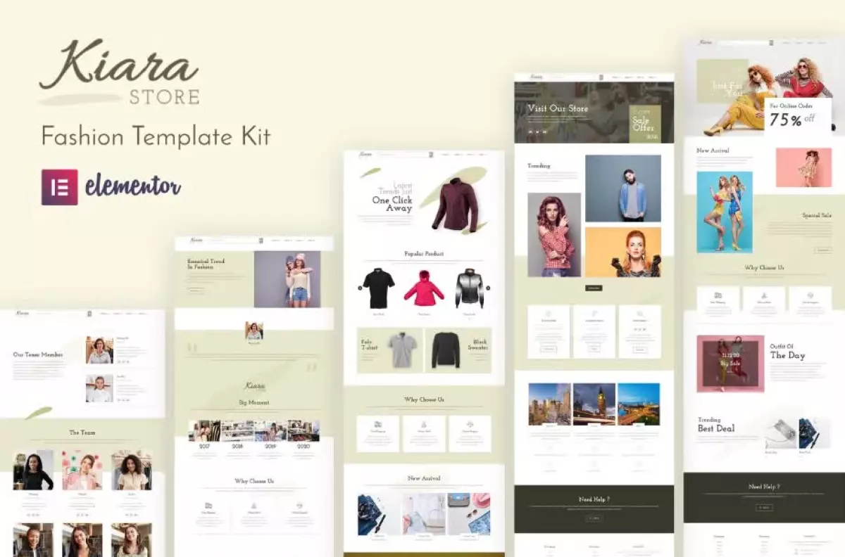 Kiara - Fashion Elementor Template