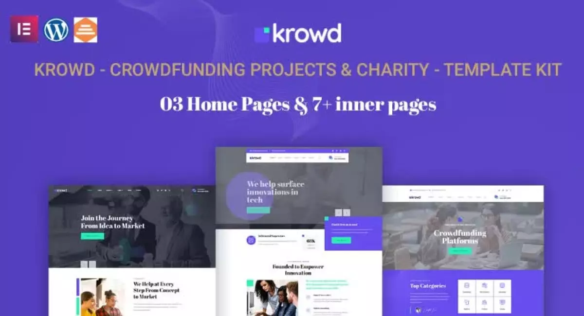 Krowd - Crowdfunding Projects & Charity Template Kit