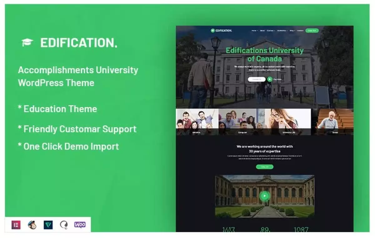 Edification &#8211; Accomplishments University WordPress Theme