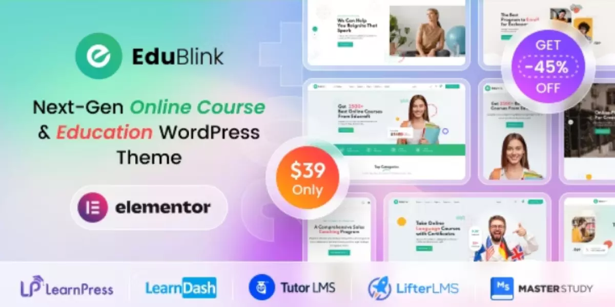 EduBlink - Education &amp; Online Course WordPress Theme