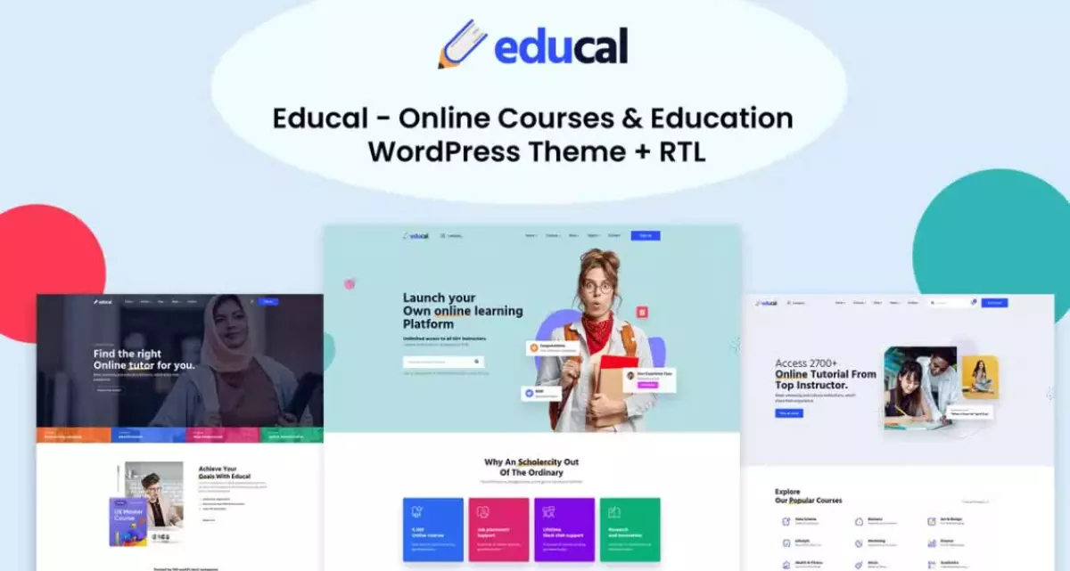 Educal - Online Courses & Education WordPress Theme + RTL