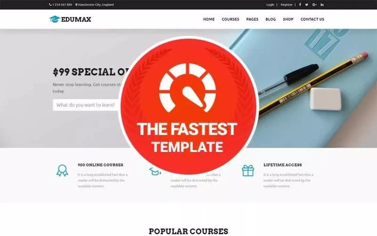 Edumax - Education Univeristy & Online Courses. WordPress Theme