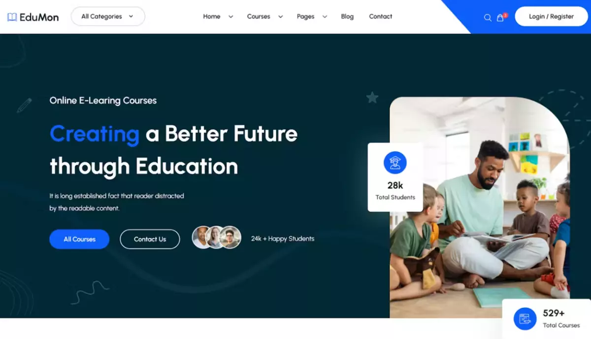 Edumoon - Education LMS WordPress Theme