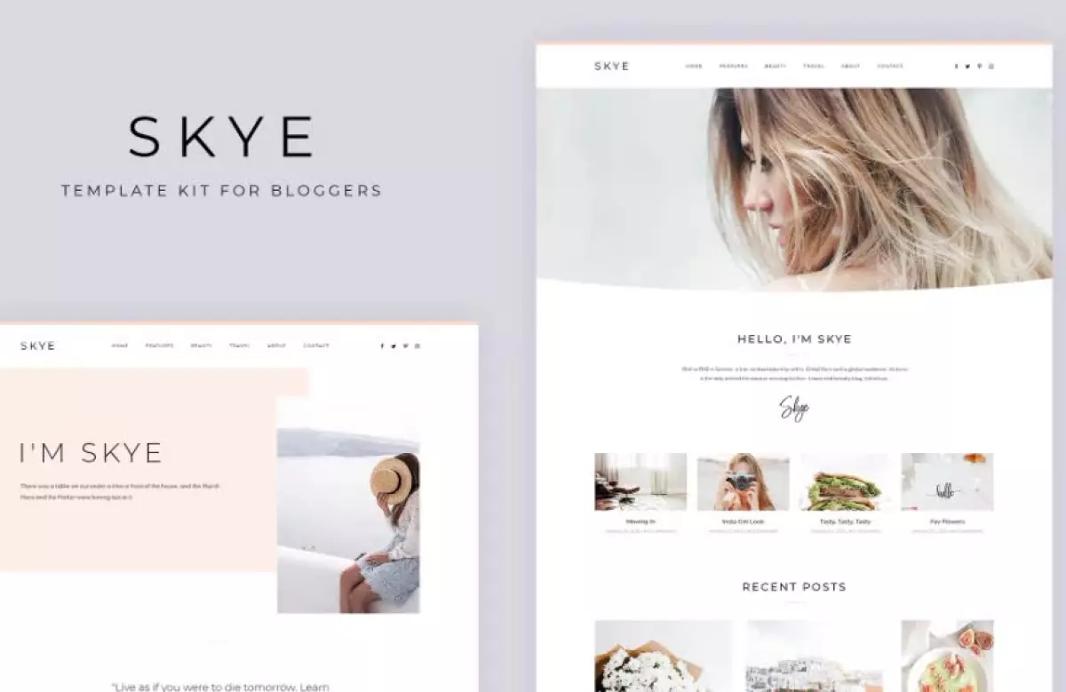 Skye - Modern Blog Elementor Template