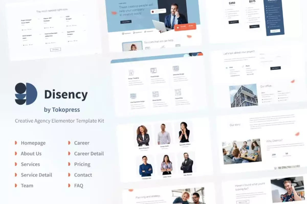 Disency | Creative Digital Agency Elementor Template