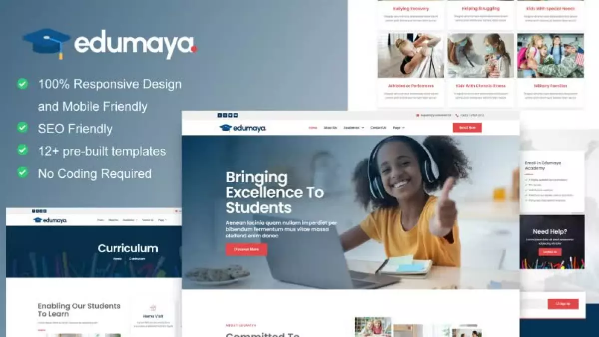 Edumaya - Homeschool Elementor Template