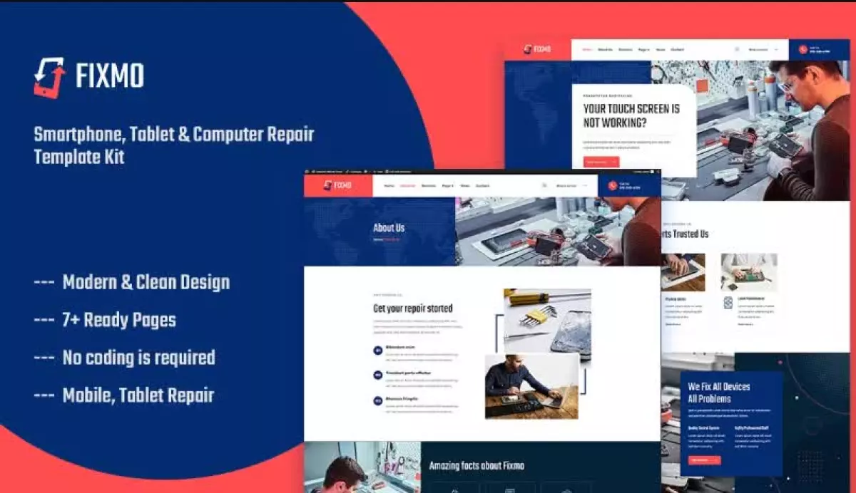 Fixmo – Smartphone, Tablet & Computer Repair Template