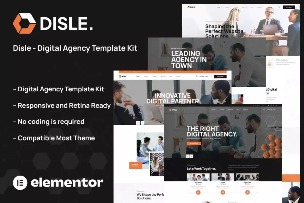 Disle - Digital Agency Elementor Template