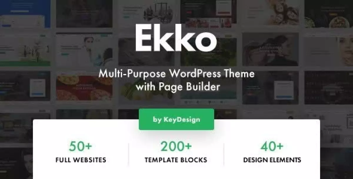 Ekko - Multi-Purpose WordPress Theme with Page Builder 4.0