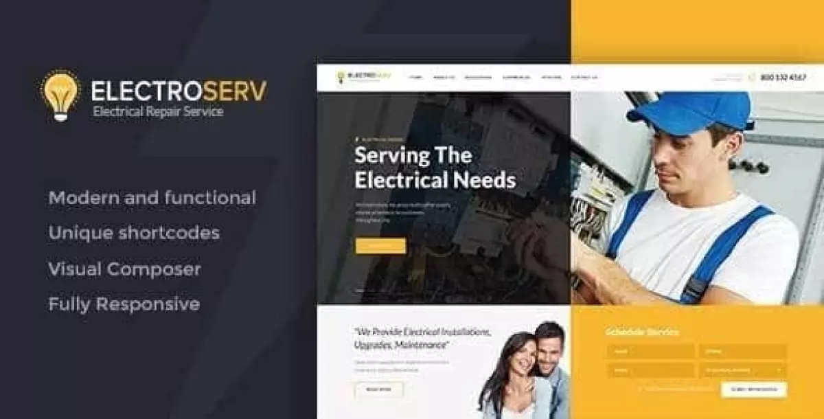 ElectroServ | Electrical Repair Service WordPress Theme