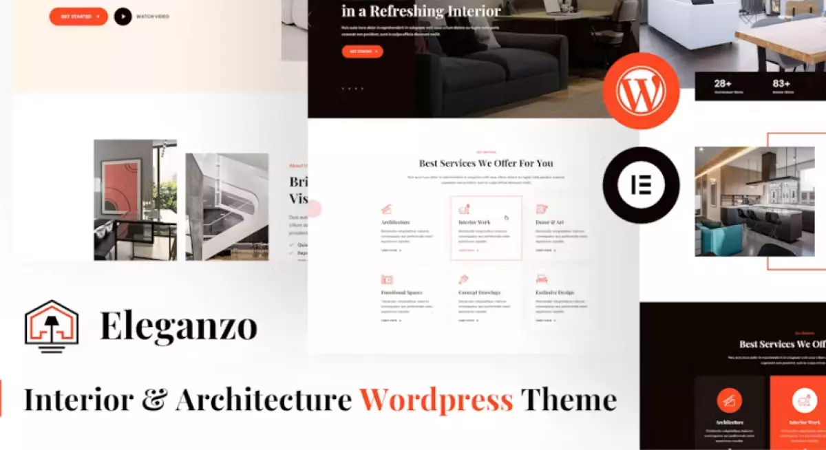 Eleganzo | Interior &amp; Architecture WordPress Theme