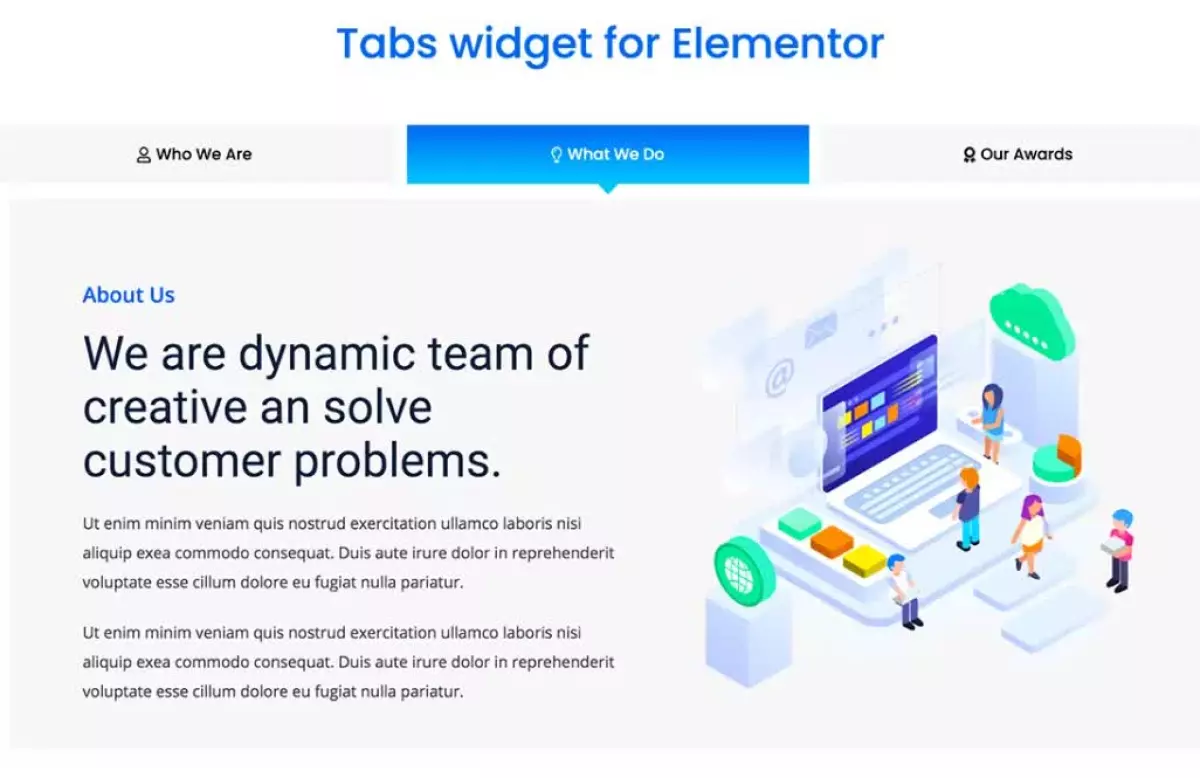 Elementor Tabs addon, widget 1.0.2