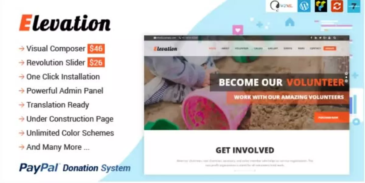ELEVATION - Charity/Nonprofit/Fundraising WP Theme