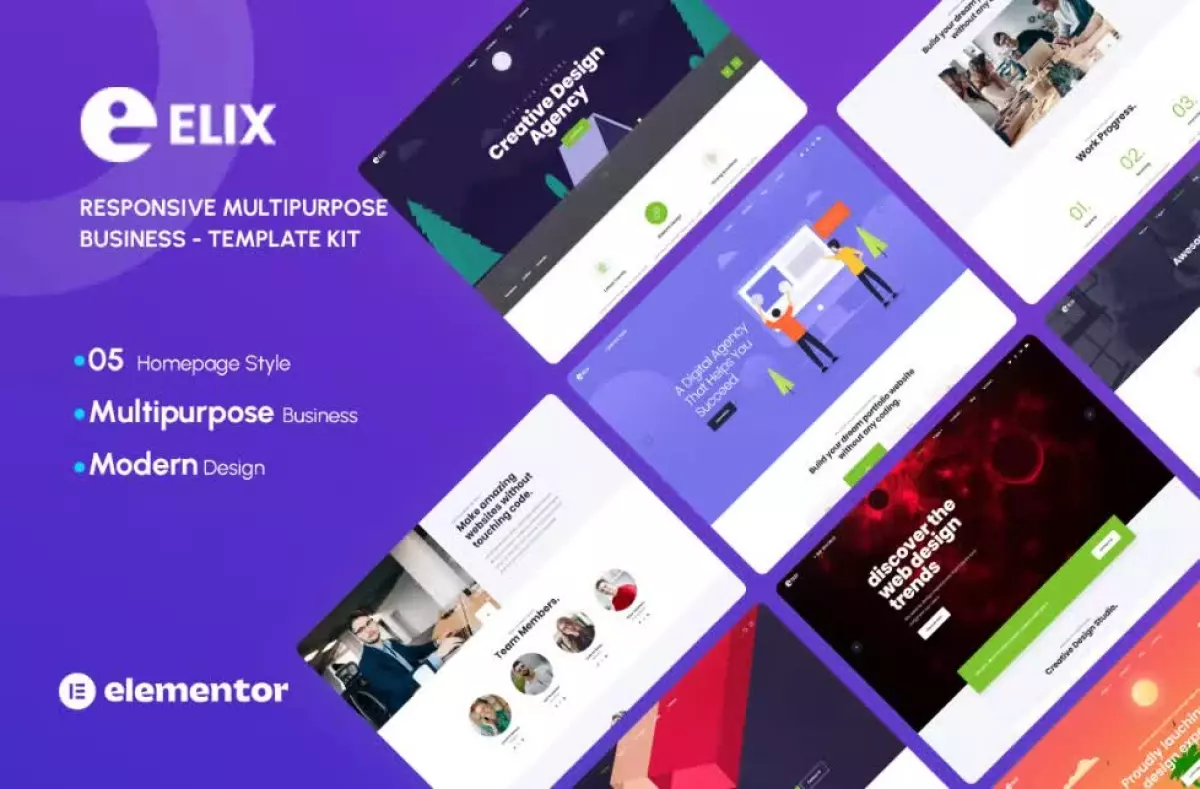 Elix - Responsive Multipurpose Creative Business Template