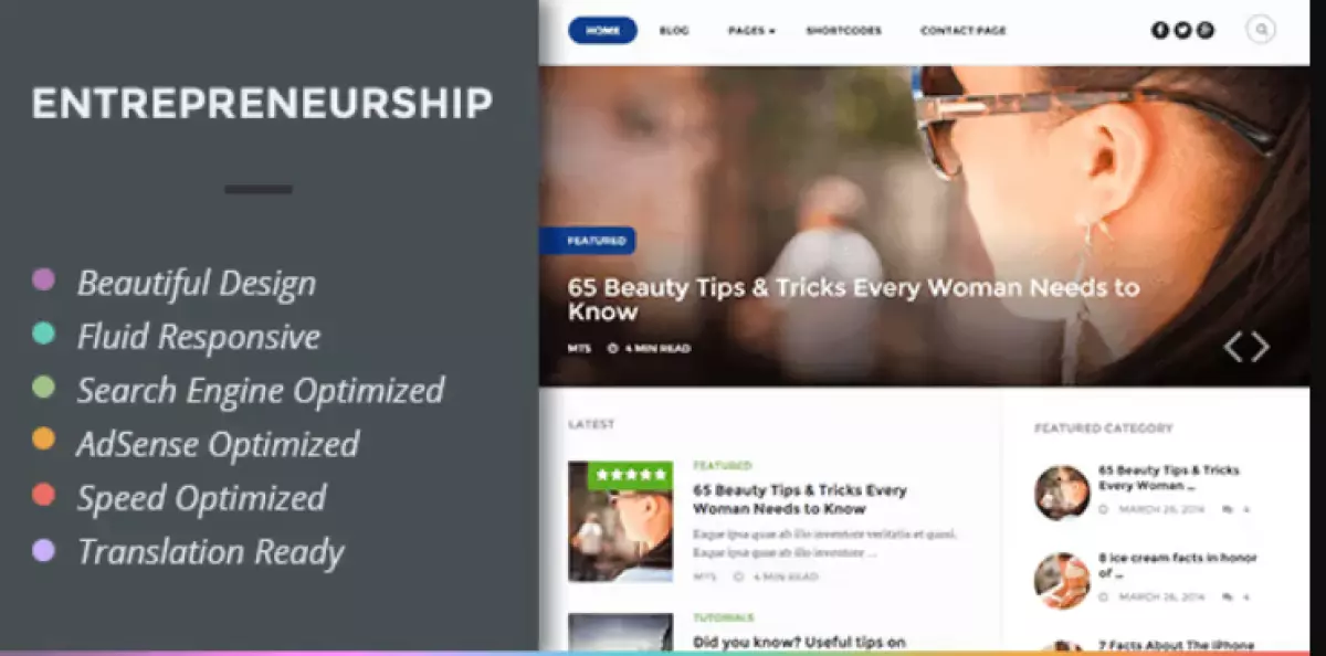 ENTREPRENEURSHIP  - MAGAZINE WORDPRESS THEME FOR ENTREPRENEURS