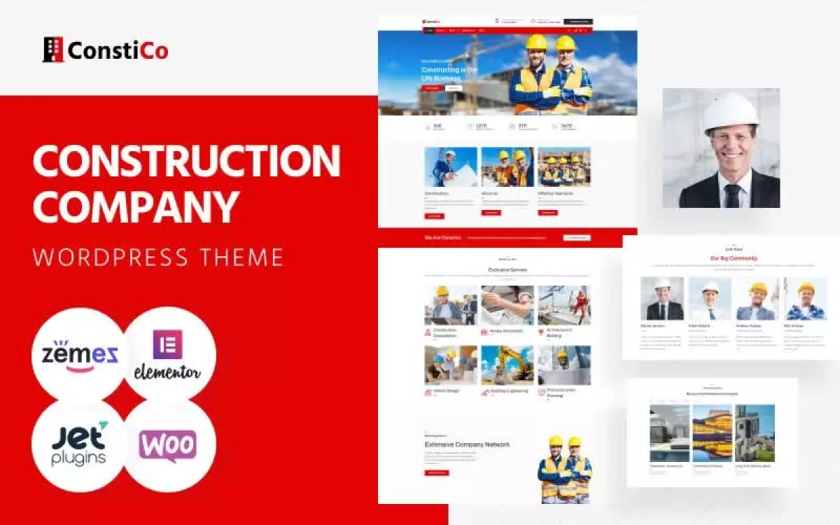 Constico - Construction WordPress Elementor Theme WordPress Theme