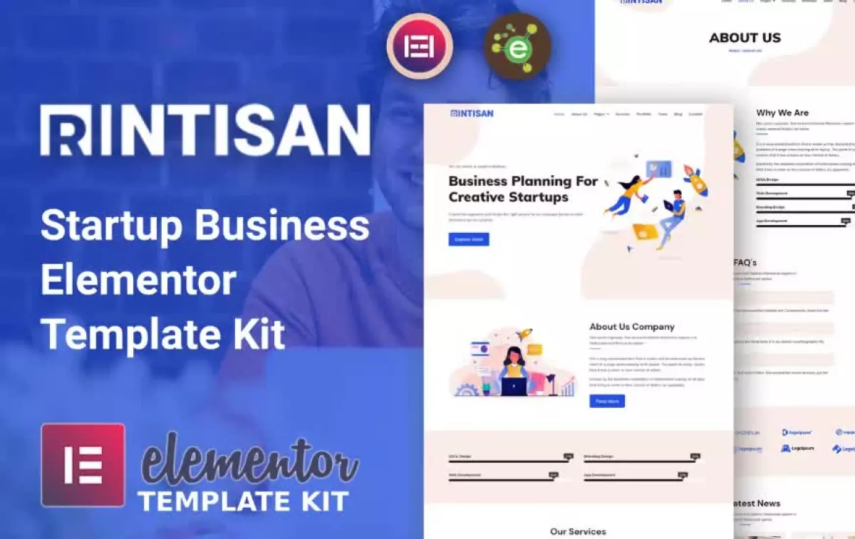 Rintisan - Startup Business Elementor Template