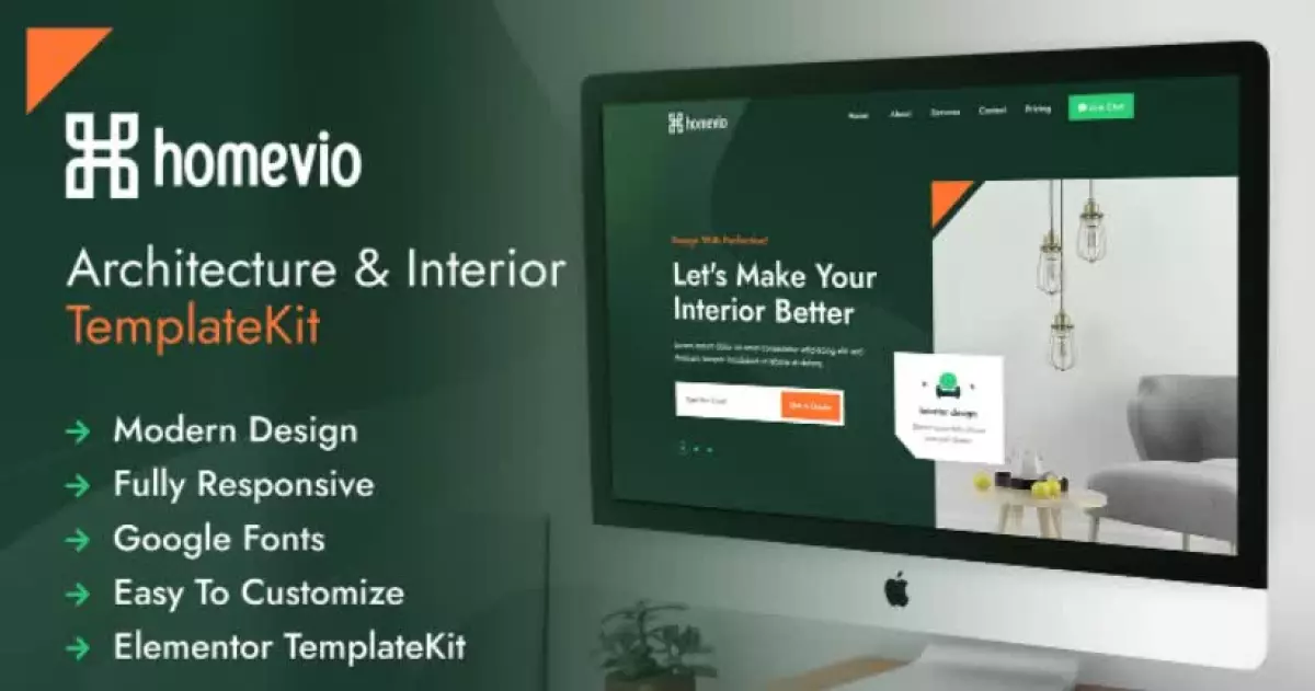 Homevio | Architecture Interior Elementor Template