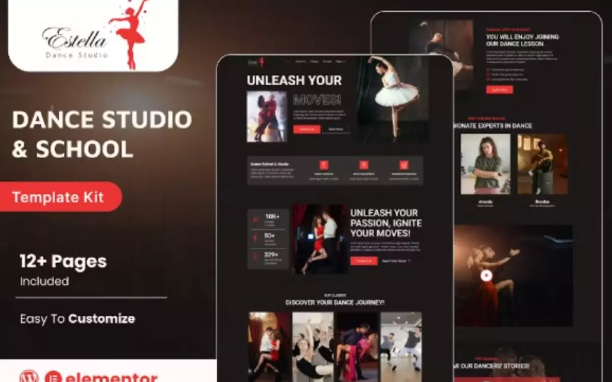 Estella – Dance School &amp; Studio Elementor Template Kit