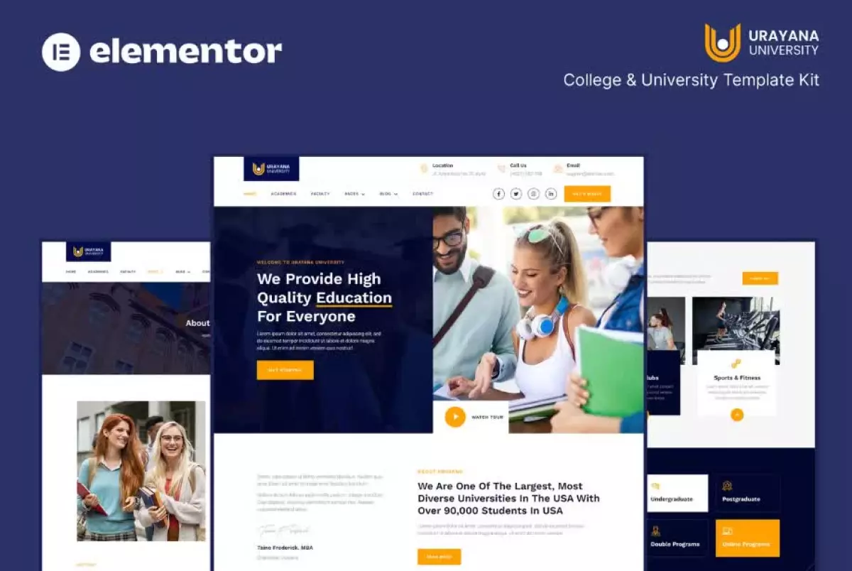 Urayana - University & College Elementor Template