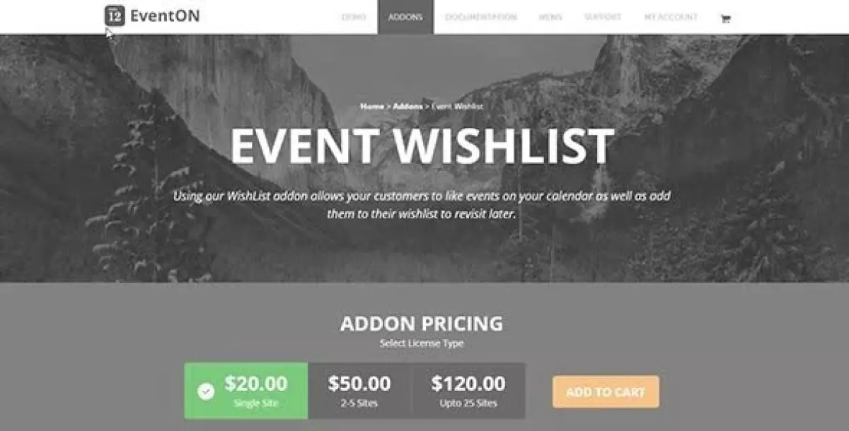 EventOn Wishlist Add-on