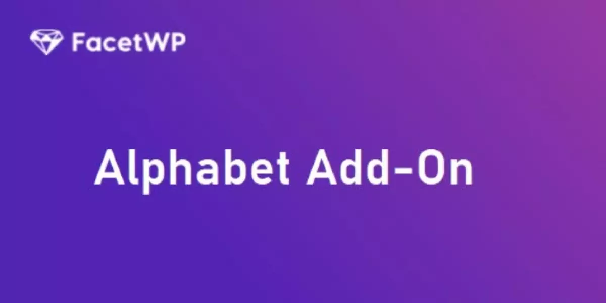 FacetWP Alphabet Add-On