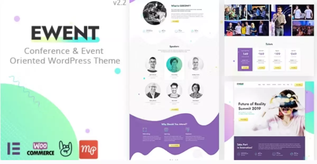 Ewent - Conference &amp; Event Oriented WordPress Theme