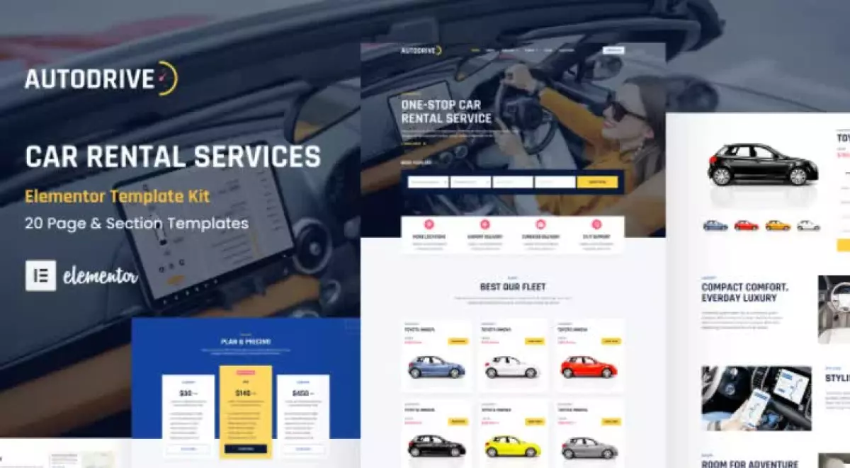 Autodrive - Car Rental & Dealer Elementor Template