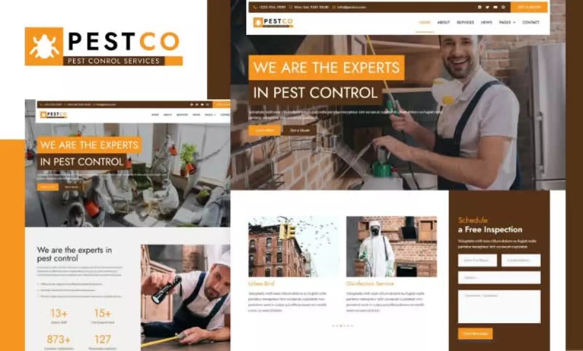 Pestco - Pest Control Elementor Template