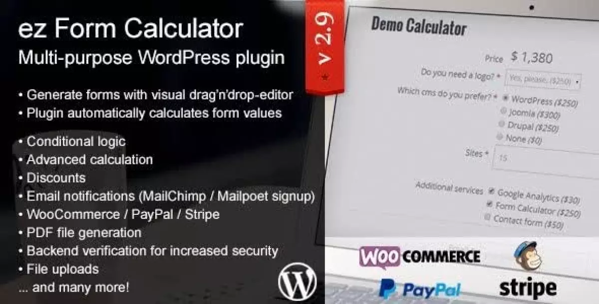 ez Form Calculator - WordPress plugin 2.14.1.0 