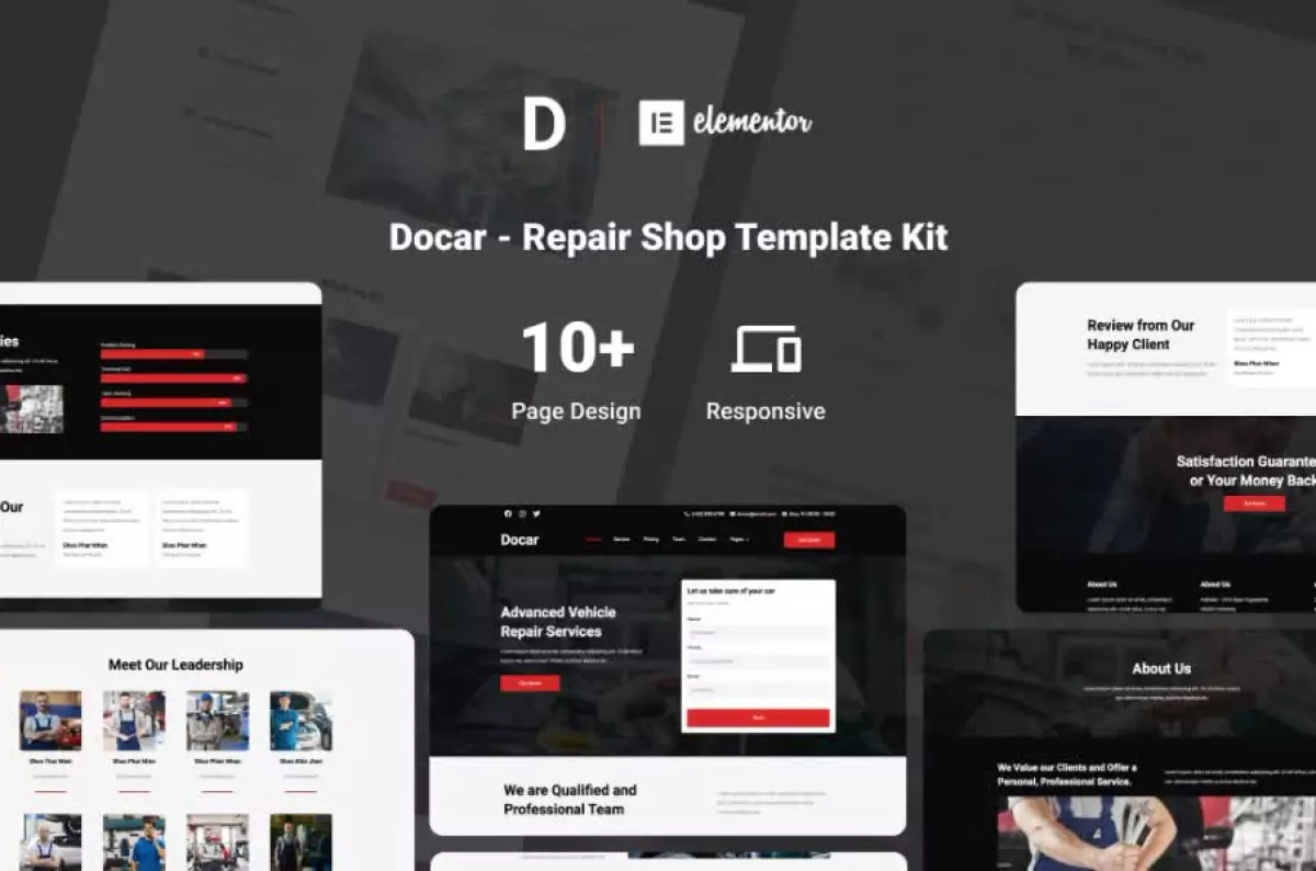 Docar - Repair Shop Elementor Template