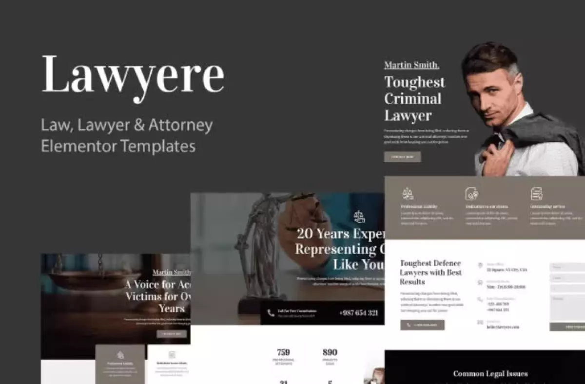 Lawyere - Legal & Attorney Elementor Template