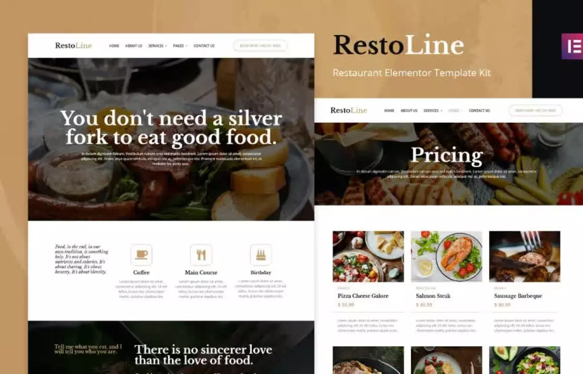 Restoline - Restaurant Elementor Template