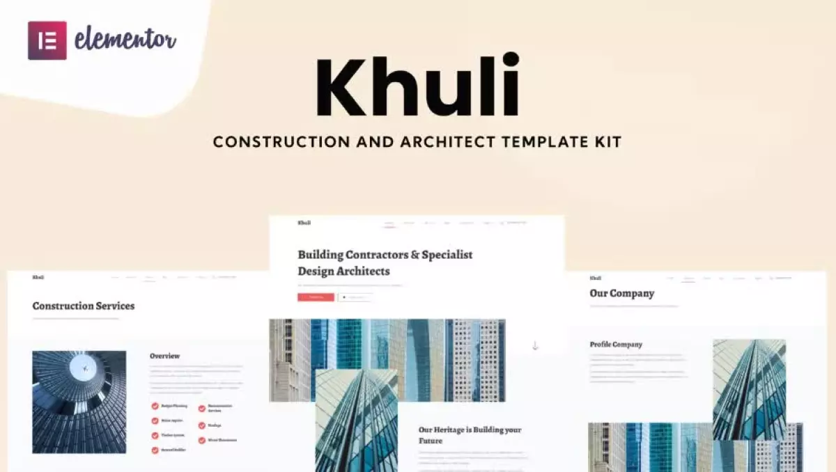 Khuli - Construction & Architecture Elementor Template