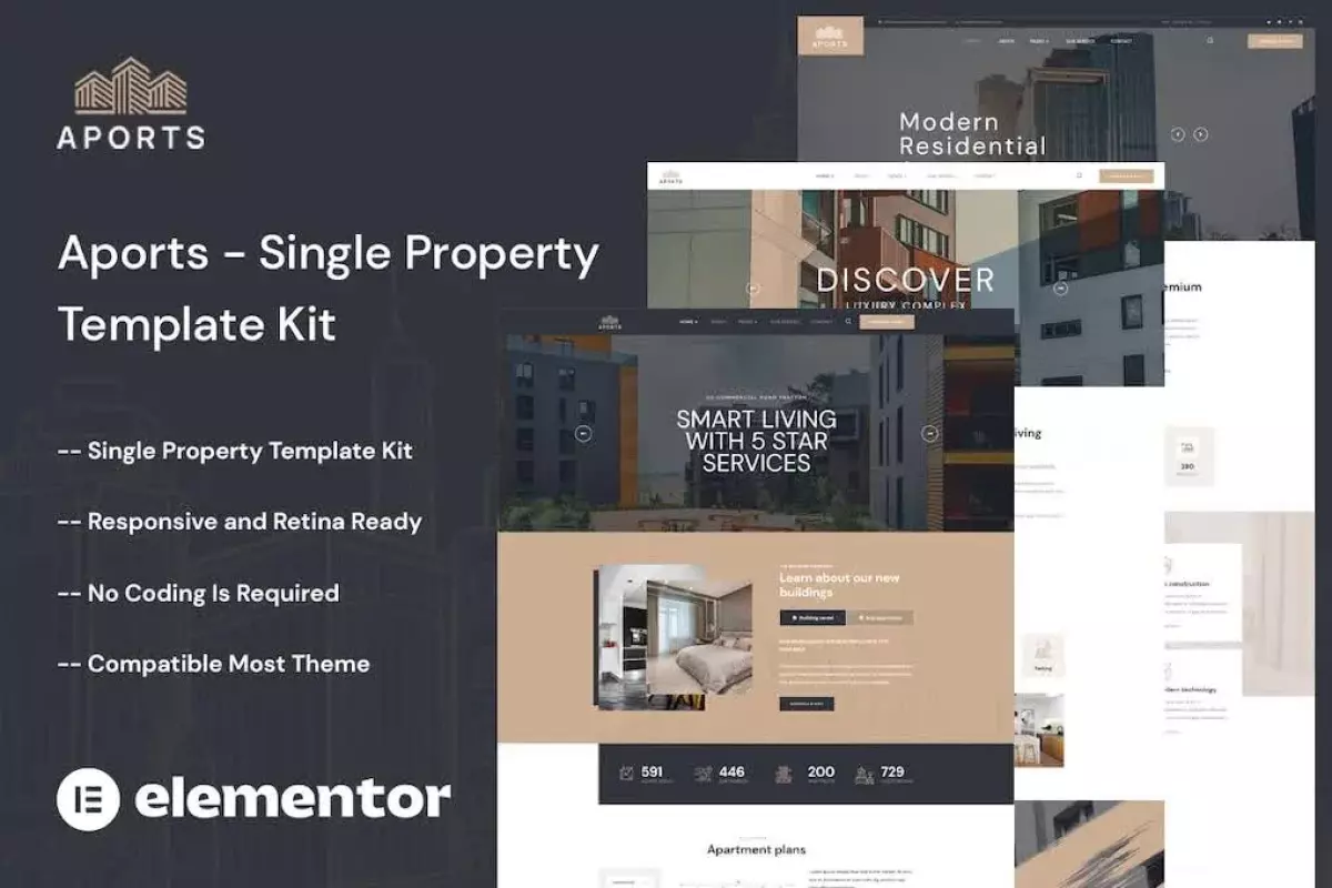 Aports - Single Property Elementor Template