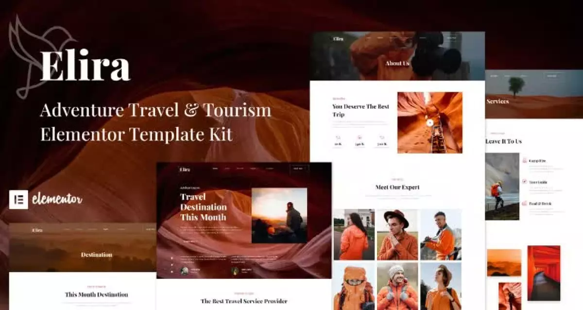 Elira - Adventure Travel & Tourism Elementor Template