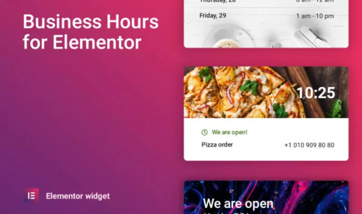 Business hours for Elementor