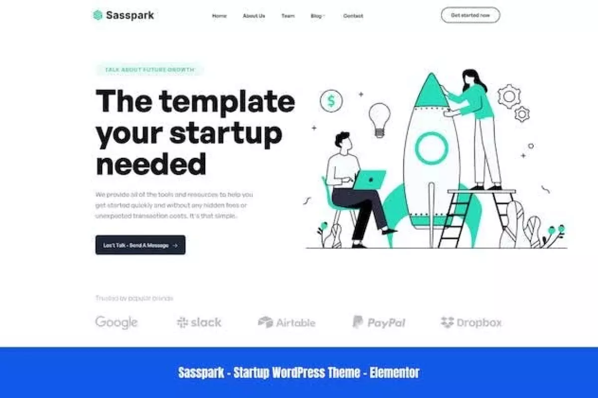 Sasspark Startup WordPress Theme