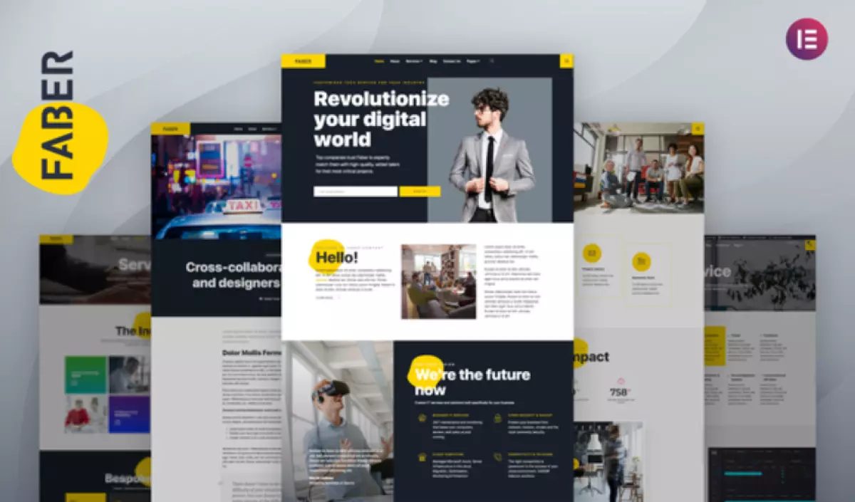 Faber – Tech Company Elementor Template Kit