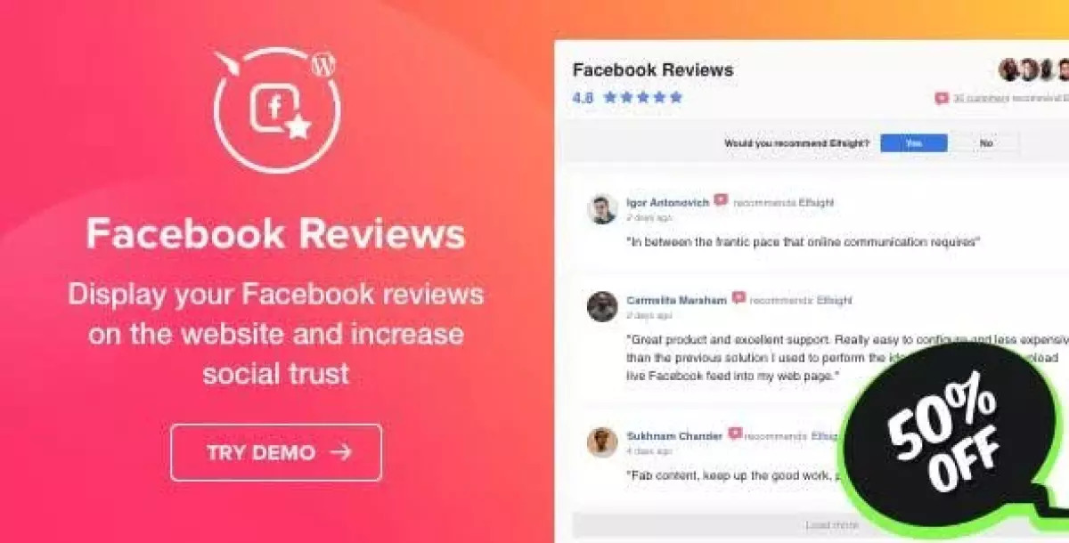 Facebook Reviews - WordPress Facebook Reviews plugin 1.2.1