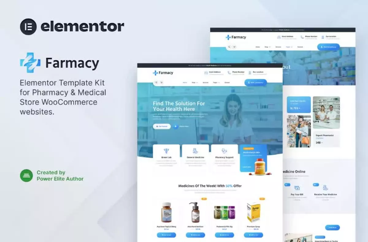 Farmacy – Pharmacy & Medical Store Elementor Template Kit